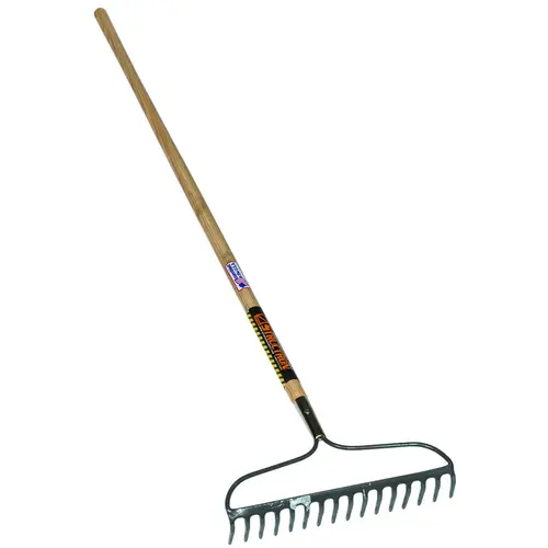 S550 Forged Series Bow Rake, 3 in L Head, 16 in W Head, 16 -Tine, Steel Tine, 60 in L Handle
