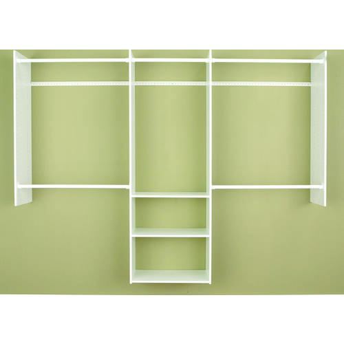 Easy Track RB1460 Deluxe Starter Closet, 48 to 96 in W, 84 in H, 3-Shelf