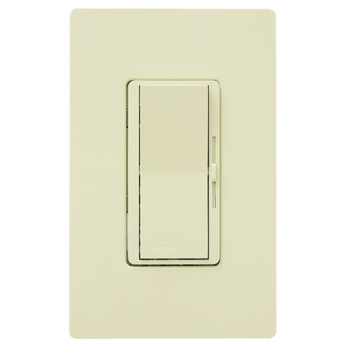 Lutron DVW-603PH-IV Diva Dimmer, 5 A, 120 V, 600 W, Incandescent Lamp, 3-Way, Ivory