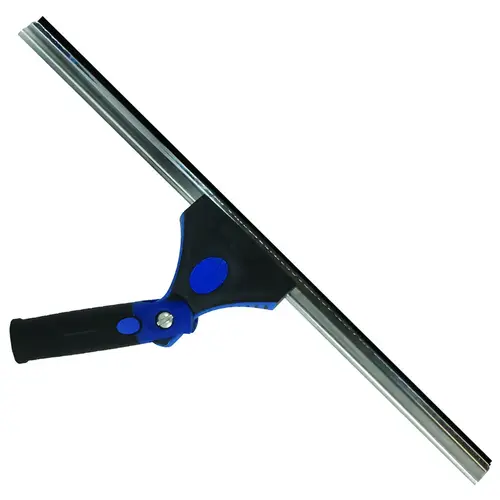 Swivel Squeegee, 18 in Blade, Stainless Steel Blade Blue