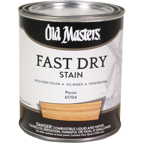 Old Masters 61704 Fast Dry Stain, Pecan, Liquid, 1 qt