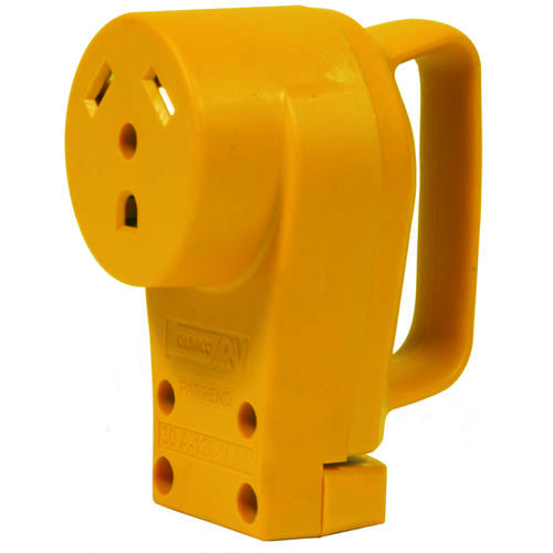 Camco 55343 Replacement Receptacle, 125 V, 30 A, Female Contact, Yellow