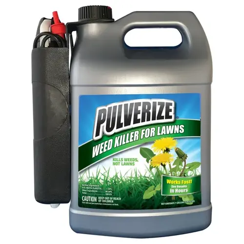 Pulverize PW-B-128-S Ready-to-Use Weed Killer, Liquid, Spray Application, 1 gal Reddish Brown