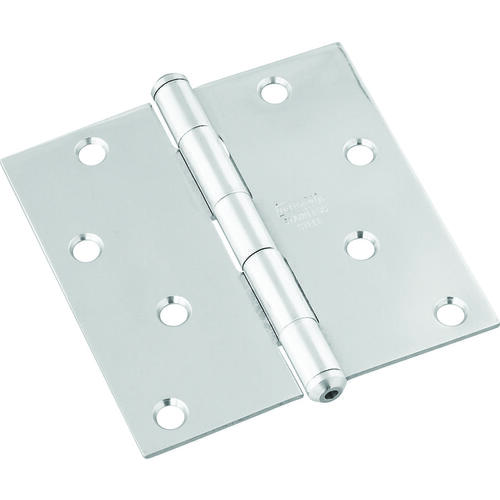 National Hardware N830276 Square Corner Door Hinge, Stainless Steel