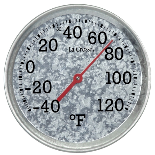 Thermometer, 8 in Dia x 1.85 in D Display, -40 to 120 deg F