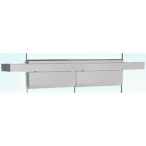 Brushed Stainless Double Floating Header for Overhead Concealed Door Closers - for 72" Wide Opening