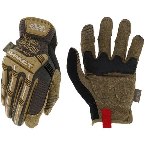 Mechanix Wear MPC-07-011 Impact Gloves, Men's, XL, Slip-On Cuff, Spandex Back, Brown