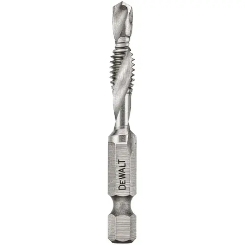 IMPACT READY Tap and Drill Bit, 1/4 in Dia, 3-Flute, Spiral Flute, HSS Bright