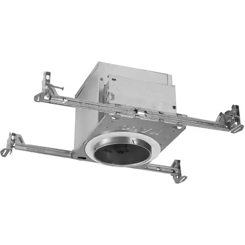 Recessed Housing, 4 in Dia Recessed Can, Aluminum Silver