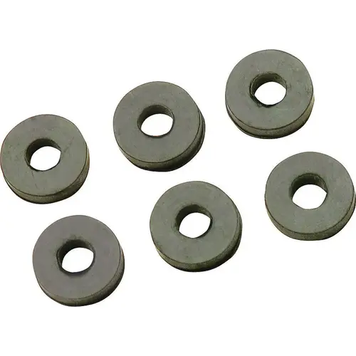 Faucet Washer, 1/2 in, 3/4 in Dia, Rubber, For: Sink and Faucets Black