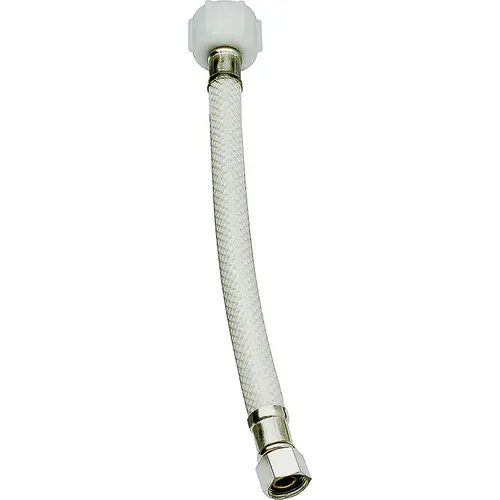 EZ Series Toilet Supply Tube, 3/8 in Inlet, Compression Inlet, 7/8 in Outlet, Ballcock Outlet, 16 in L