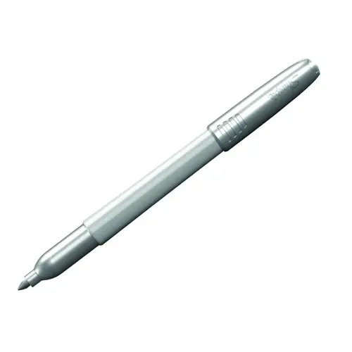 Permanent Marker, Fine Lead/Tip, Silver Lead/Tip Pair Metallic