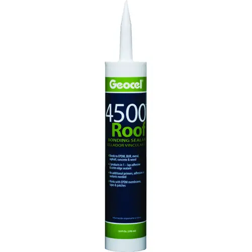 4500 Series Roof Bonding Sealant, Black, Liquid, 10 oz Cartridge - pack of 24