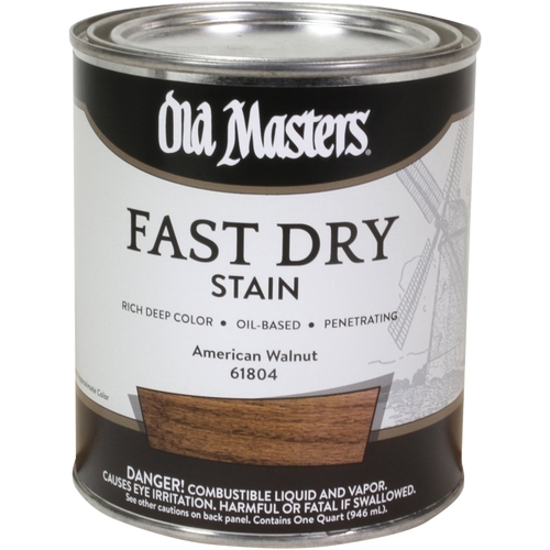 Old Masters 61804 Fast Dry Stain, American Walnut, Liquid, 1 qt