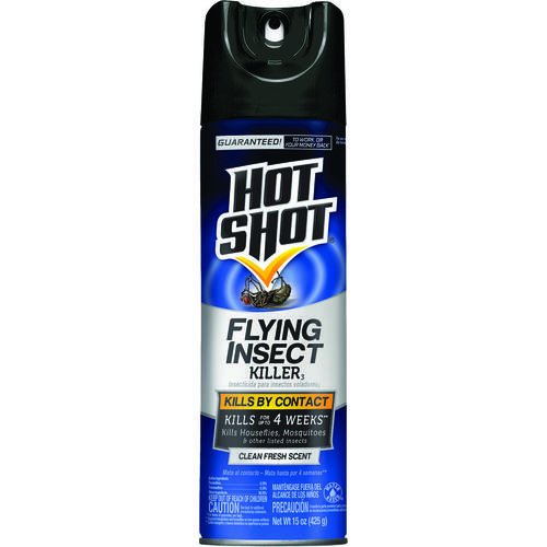 HOT SHOT HG-96310-1 Flying Insect Killer, Liquid, Spray Application, 15 oz Can