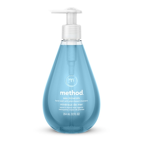 Method 1622 162 Gel Hand Wash, Gel, Light Blue, Sea Minerals, 12 oz Bottle