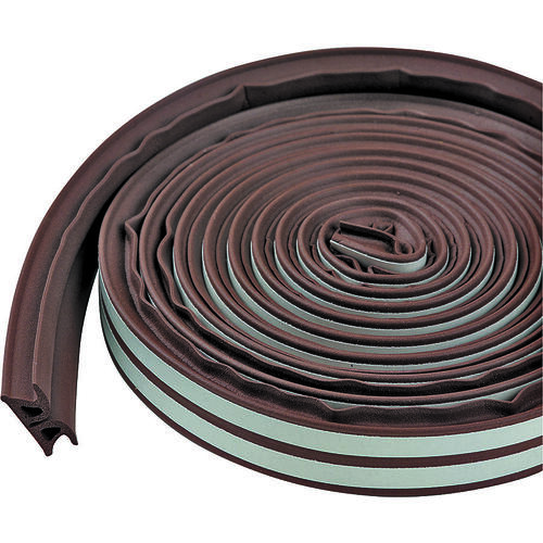 Weatherstrip Tape, 3/8 in W, 17 ft L, EPDM/Silicone, Brown