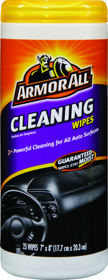 ARMOR ALL 17497C Cleaning Wipes, 7 in L, 8 in W, Characteristic, Effective to Remove: Dust, Ground-in Dirt, Grime Clear