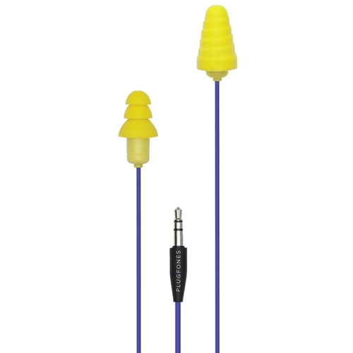 Plugfones PG-UY Guardian Earphones, 23/26 dB SPL, Blue/Yellow