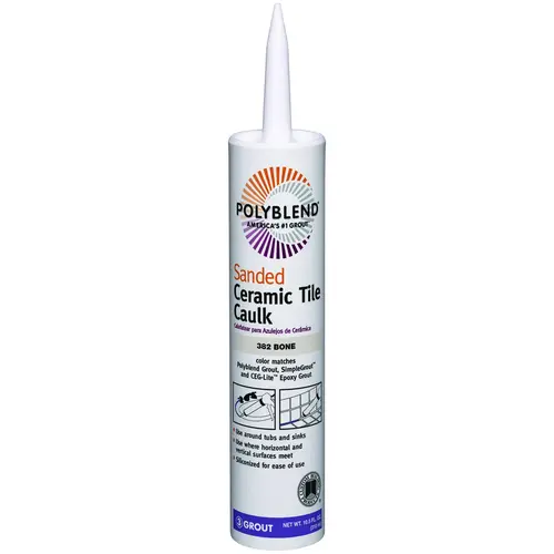 Polyblend Ceramic Tile Caulk, Bone, 10.5 oz Cartridge