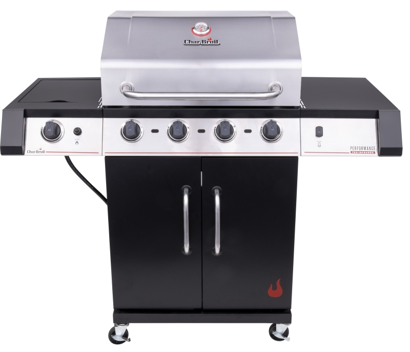 Char-Broil 463341021-DI Gas Grill, Liquid Propane, 2 ft 1/2 in W Cooking Surface, 1 ft 5-3/32 in D Cooking Surface Black/Silver