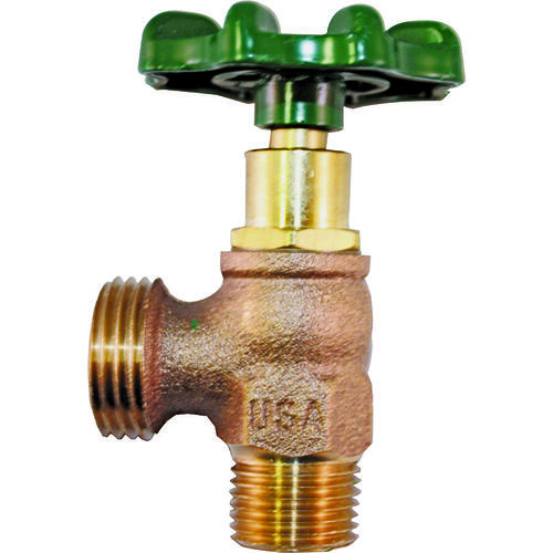 Boiler Drain, 1/2 x 3/4 in Connection, MIP x Hose Thread, 125 psi Pressure, 8 to 9 gpm, Red Brass Body