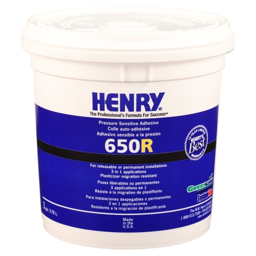 HENRY 12849-XCP4 Pressure Sensitive Adhesive, Paste, Mild, White, 1 gal - pack of 4