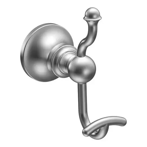 Vale Double Robe Hook Bright Chrome Finish