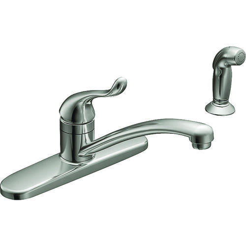 Adler Series Kitchen Faucet, 1.5 gpm, 1-Faucet Handle, Stainless Steel, Chrome Plated, Deck Mounting