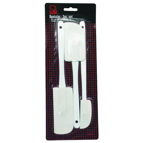 Spatula Set, 10 in OAL, EVA Foam Blade, White