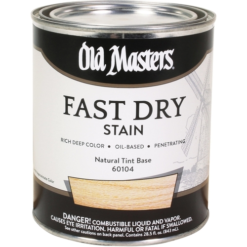 Old Masters 60104 Fast Dry Wood Stain Professional Semi-Transparent Natural Oil-Based Alkyd 1 qt Natural