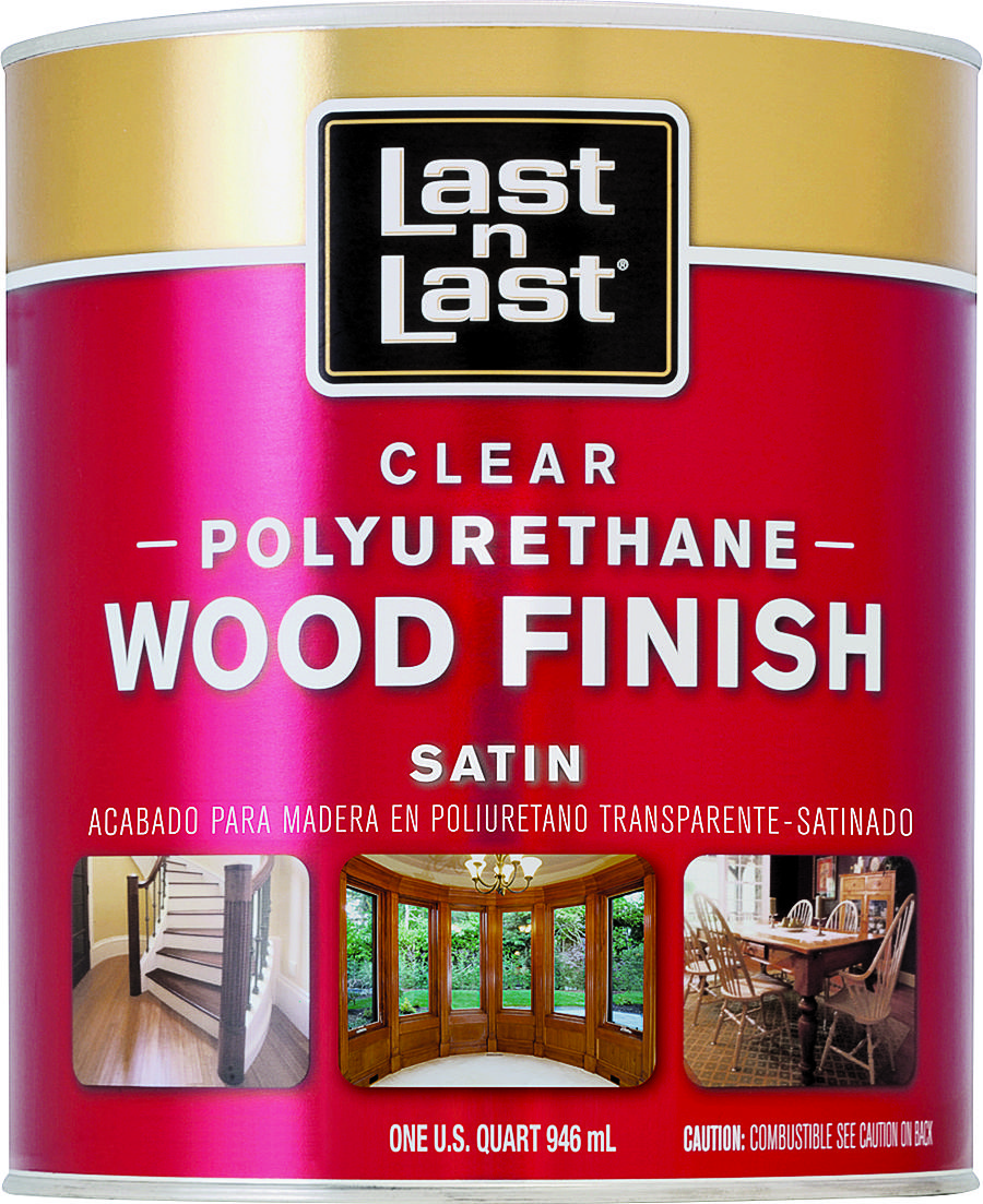 Last N Last 53104 Polyurethane Wood Finish, Liquid, Clear, 1 qt, Can