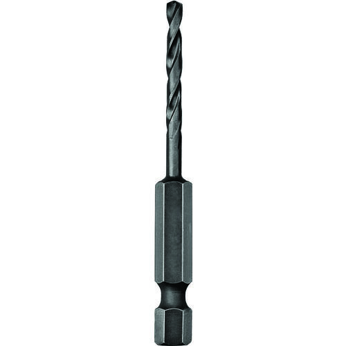 Impact Drill Bit, 11/64 in Dia, 2-15/16 in OAL, Spiral Flute, 1/4 in Dia Shank, Hex Shank Titanium