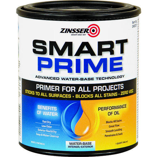 Smart Prime Primer, White, 1 qt - pack of 6