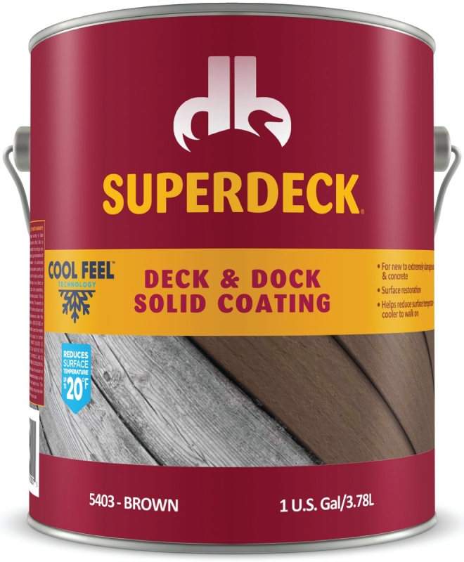 Duckback SC0054044-16 Deck and Dock Stain, Brown, Liquid, 1 gal, Pail