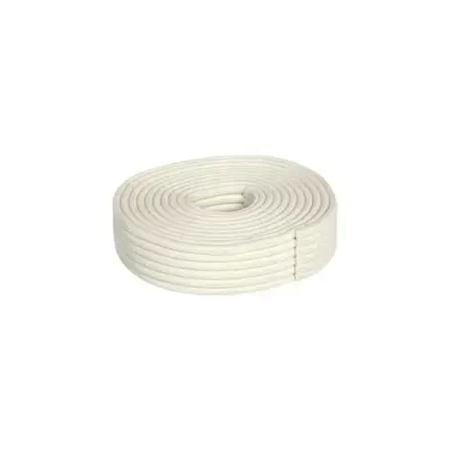 Caulking Cord Weatherstrip, 1/8 in Thick, 30 ft L, Synthetic Fiber, White