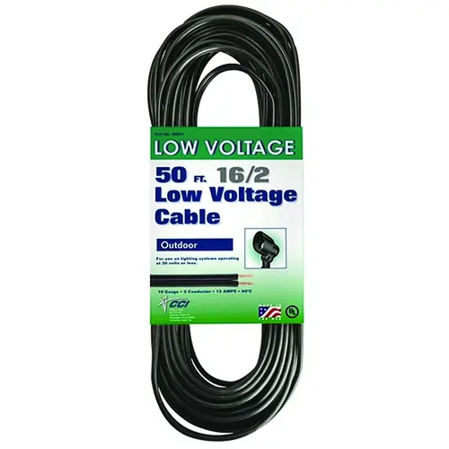 Electrical Cable, 2 -Conductor, 30 V Black