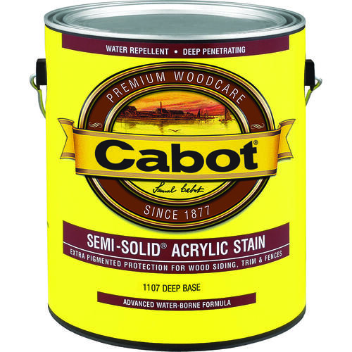 Cabot 140.0001107.007 1100 Series 140.000.007 Semi-Solid Siding Stain, Natural Flat, Liquid, 1 gal, Can
