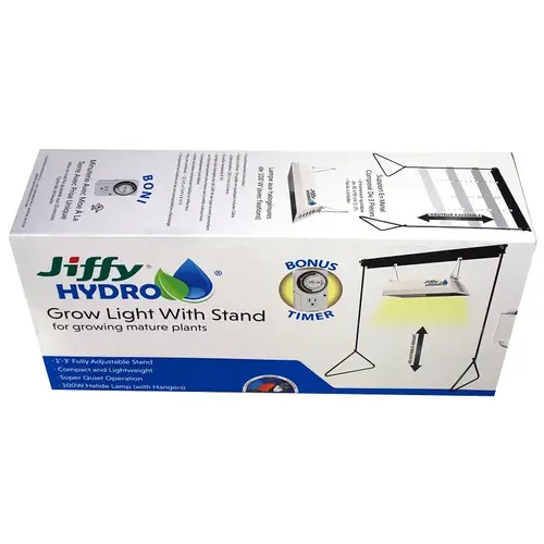 Jiffy JHPROLIGHT-2 Hydroponic Grow Light Stand Hydro 150 W White