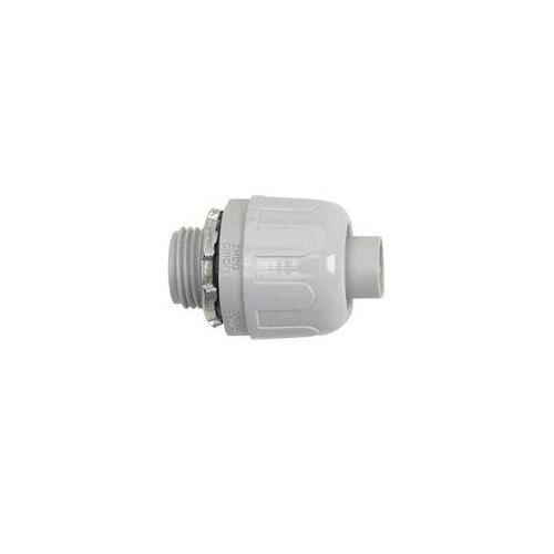 Liquidtight Connector Compression, 1.42 in Dia, 1.73 in L, PVC/Zinc