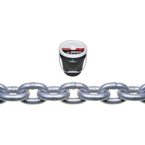 Proof Coil Chain, 5/16 in, 92 ft L, 30 Grade, Steel, Galvanized