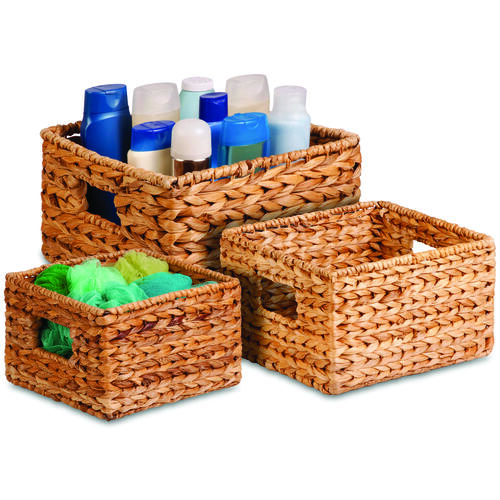 Basket Set, Natural Brown, Square