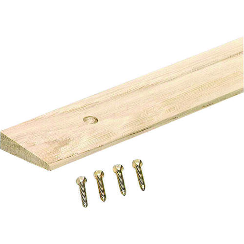 Floor Edge Reducer, 72 in L, 1-3/4 in W, Hardwood, Unfinished