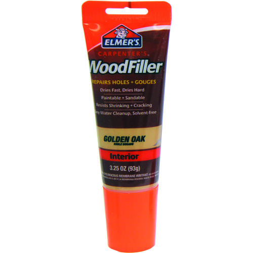 Elmers E861 Wood Filler, Paste, Mild Acrylic, Golden Oak, 3.25 oz Tube