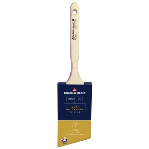 Paint Brush, Firm Brush, 2-3/16 in L Bristle, Nylon/Polyester Bristle, Thin Angle Sash Handle