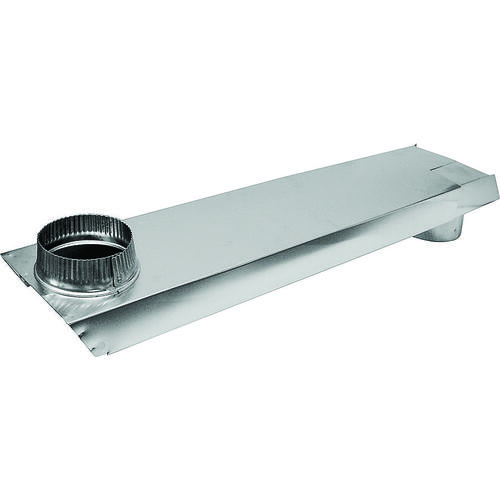 LAMBRO INDUSTRIES 3006 Dryer Vent Duct, 2 in W, 6 in H, 90 deg Angle, Aluminum