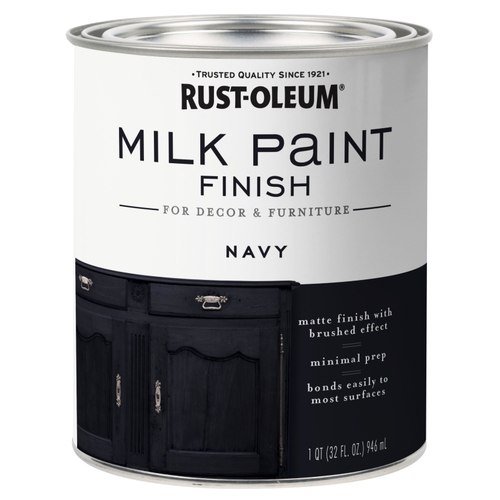 Milk Paint Finish, Matte, Navy, 1 qt, Can