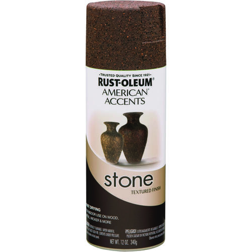 AMERICAN ACCENTS Stone Spray Paint Mineral Brown, Solvent-Like, Mineral Brown, 12 oz, Aerosol Can