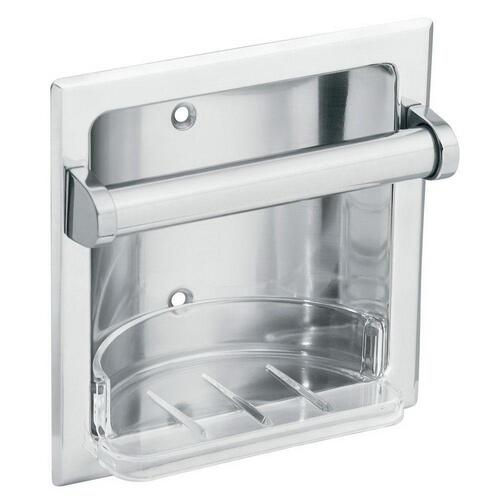 Commercial Recessed Soap Holder Bright Chrome Finish