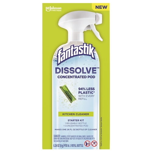 Dissolve Kitchen Cleaner Starter Kit, Dissolve Pod, Marine, Ozone, Green Yellow